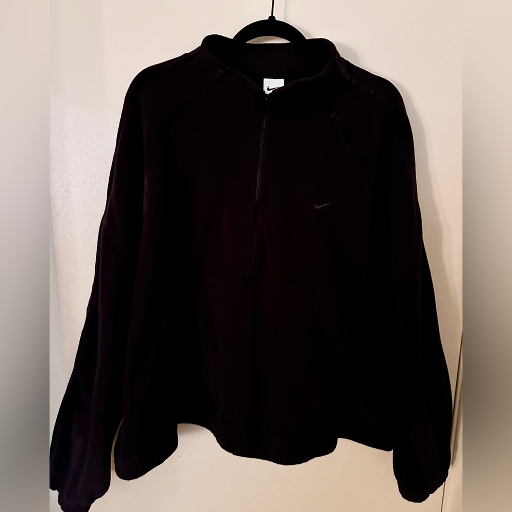 Nike Black Half-Zip Fleece Sweatshirt